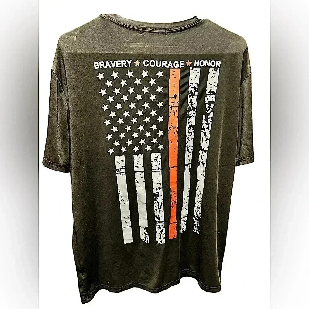 HEQU fire department support t shirt  XL